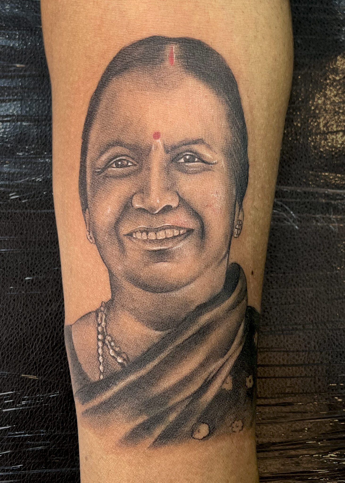 Mom face tattoo