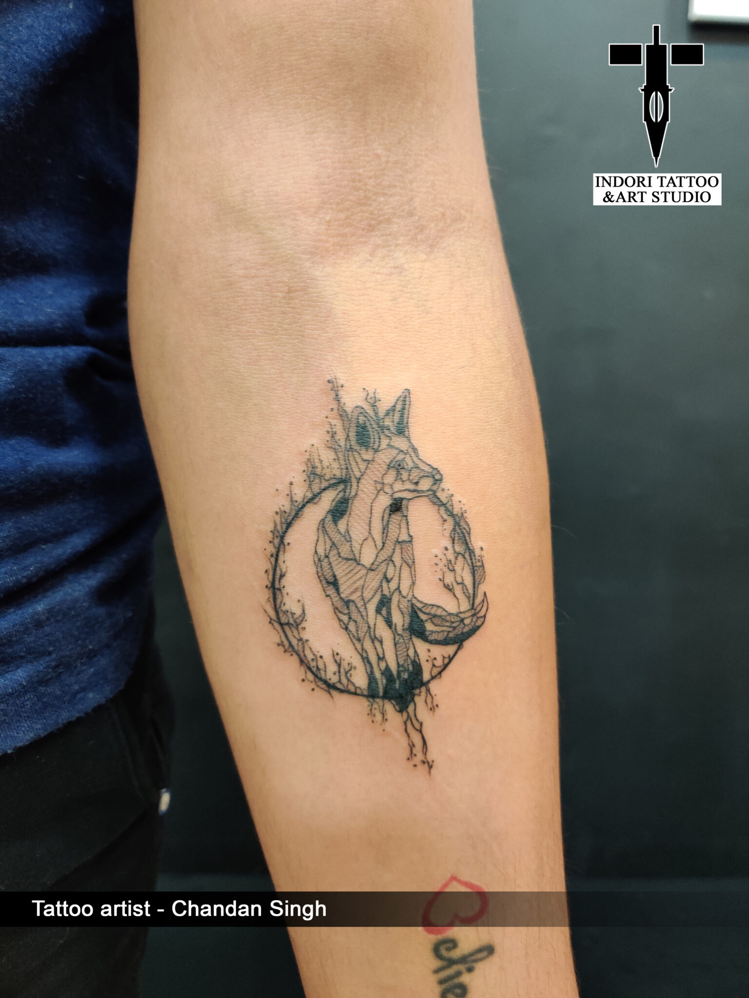 wolfgeometrical tattoo